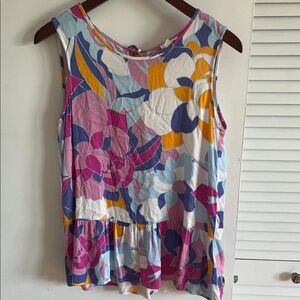 Tribal Multicolor Floral Tank Top